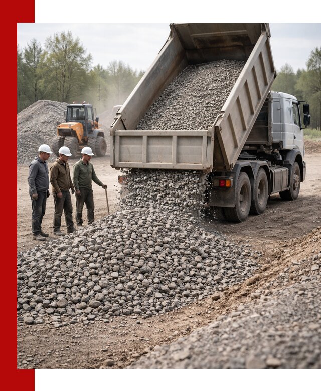 Доставка гравийного щебня фракции 70-120 в Саранске
