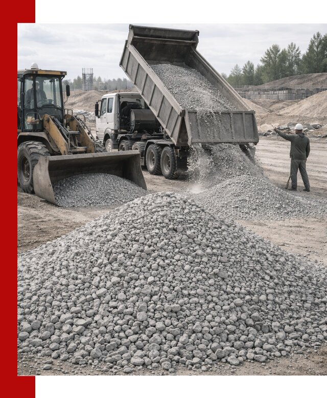 Доставка известнякового щебня фр. 5–20 в Саранске