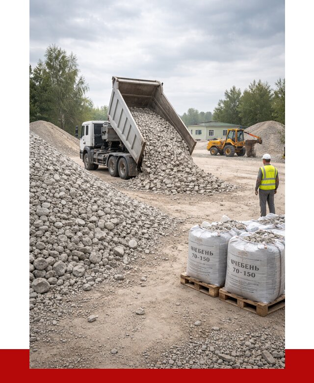 Известняковый щебень фракция 70-150 в Саранске от 1317 р. | ПРОНЕРУДСрн