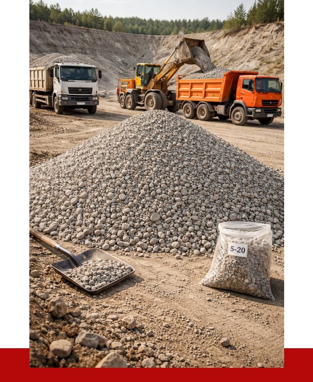 Доломитовый щебень фр. 5-20 в Саранске от 4425 р. | ПРОНЕРУДСрн