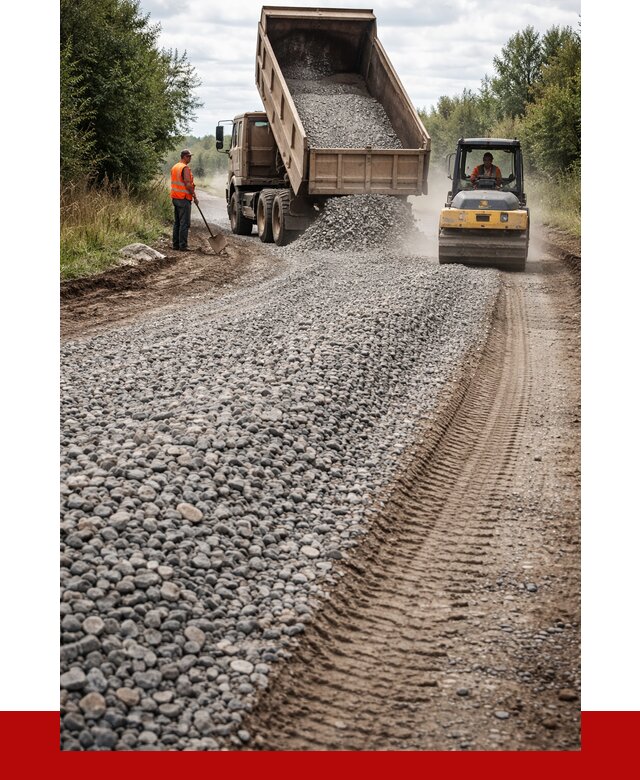 Щебень для отсыпки дороги в Саранске от 2845 р. ПРОНЕРУДСрн