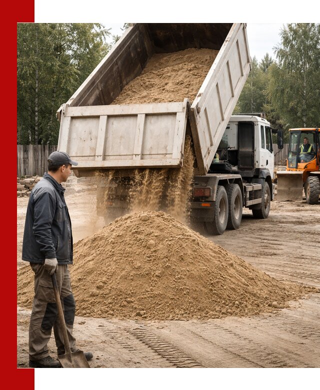 Доставка и продажа песка с разгрузкой в Саранске