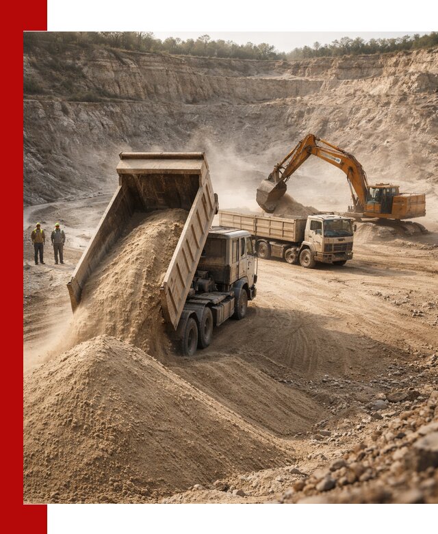 Карьерный песок навалом с доставкой в Саранске