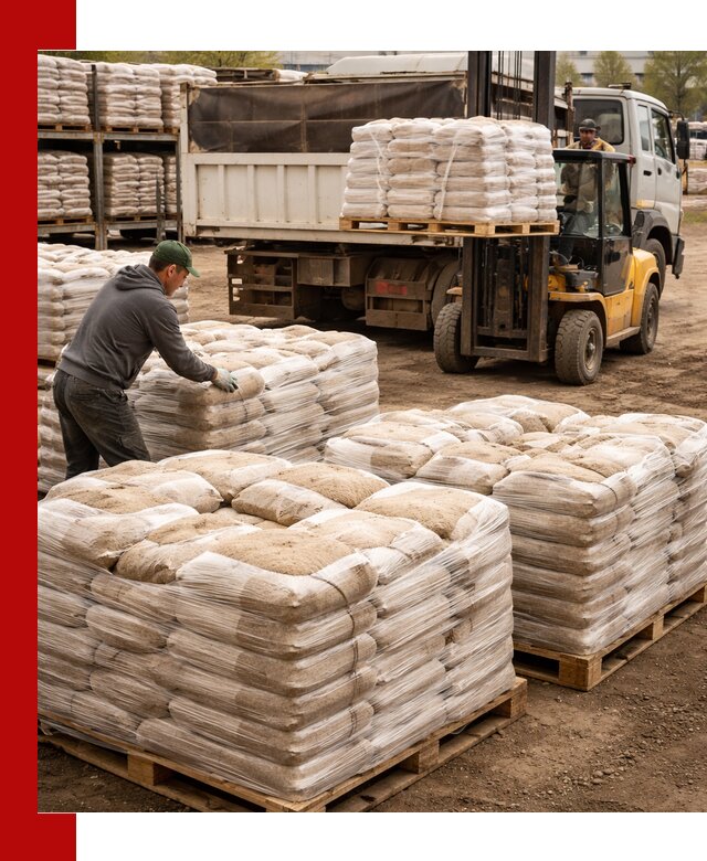 Карьерный песок в мешках с доставкой в Саранске