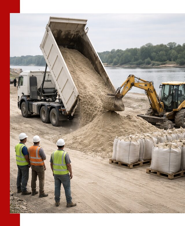 Доставка речного песка в Саранске самосвалами и погрузкой