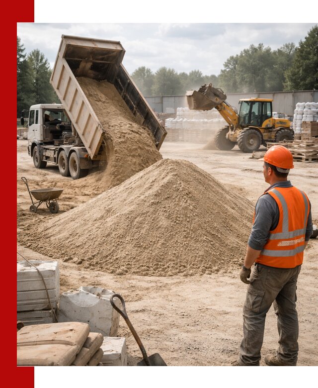 Доставка строительного песка с самосвалом в Саранске