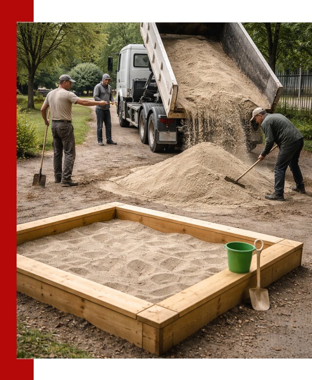 Песок для песочницы с доставкой в Саранске недорого и чистый