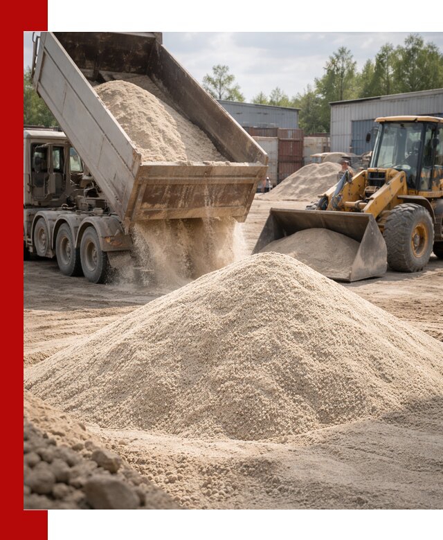 Кварцевый песок с доставкой в Саранске для строительных работ