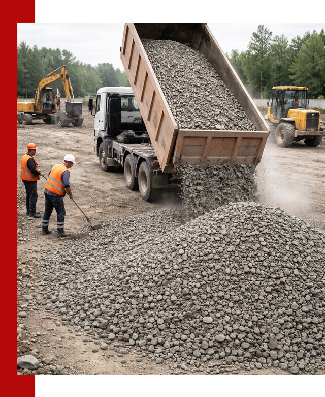 Доставка гравия фракции 40-70 в Саранске оптом и в розницу