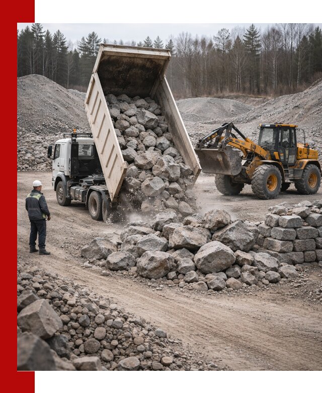 Доставка и продажа бутового гранитного камня в Саранске