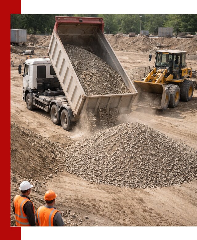 Щебень с песком (ЩГПС С2) с доставкой в Саранске