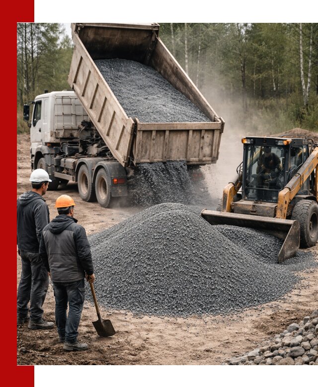 Гранитный отсев 0-5 с доставкой и разгрузкой в Саранске