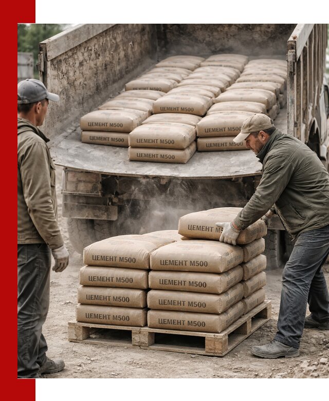 Цемент М500 с доставкой самосвалом в Саранске