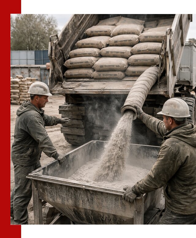 Доставка цемента М400 в Саранске оптом и в розницу