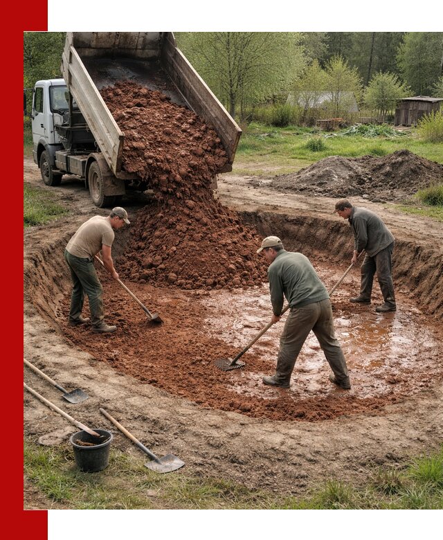 Купить качественную глину для пруда в Саранске
