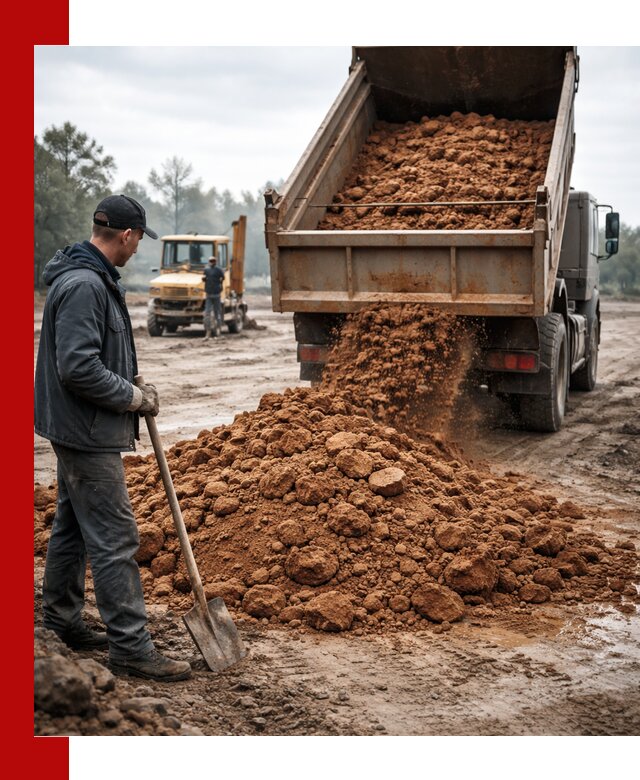 Глина для засыпки в Саранске с доставкой самосвалами