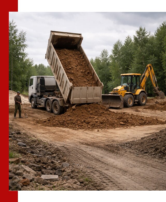 Доставка суглинка самосвалами в Саранске подсыпка и планировка