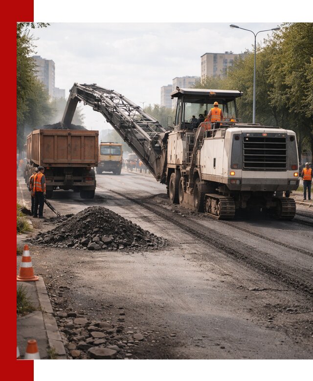 Фрезерованный асфальт в Саранске — удаление и вывоз старого покрытия