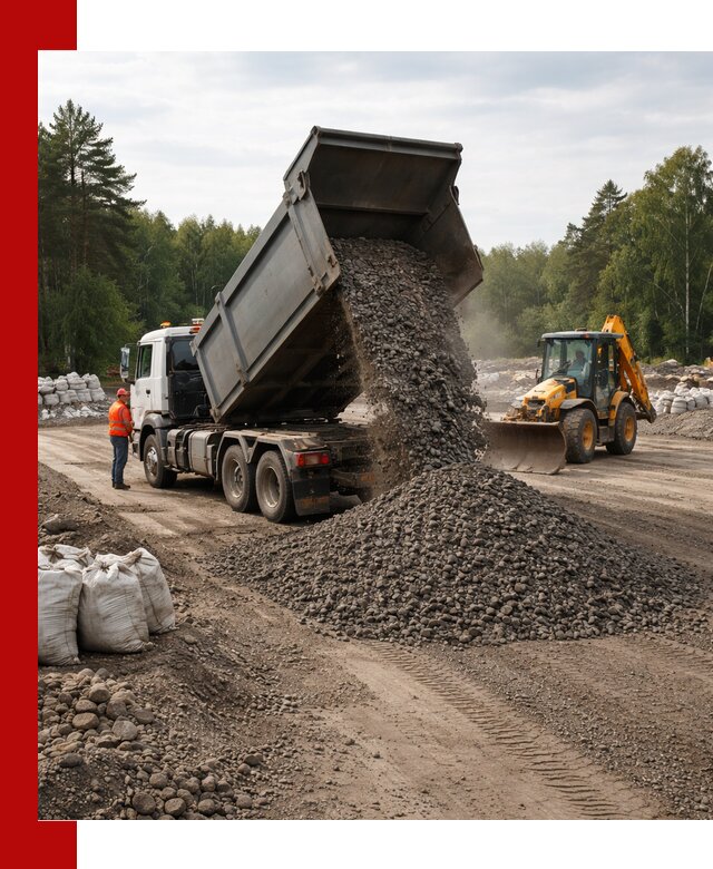 Доставка дробленого асфальта в Саранске для дорожных работ
