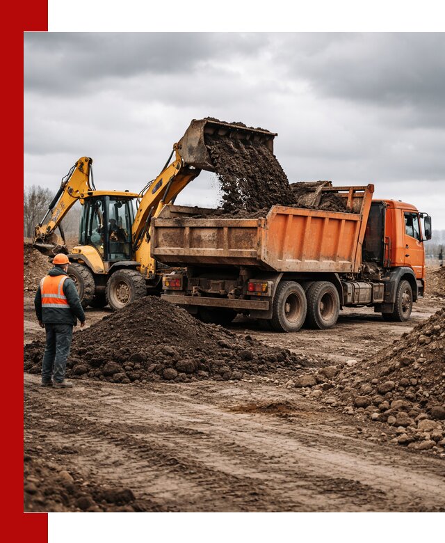 Вывоз грунта и строительного мусора в Саранске грузовыми самосвалами